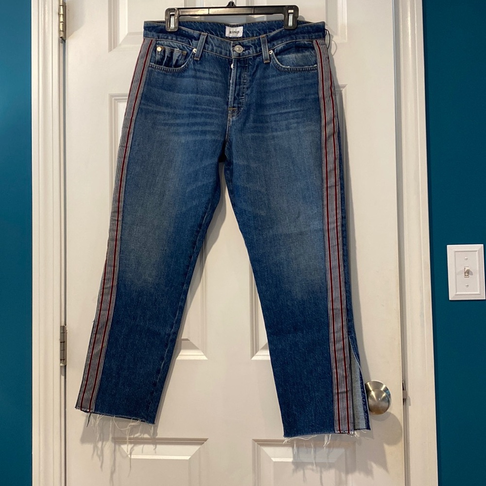 Hudson Luxe Crop Riley Relaxed Straight Jeans